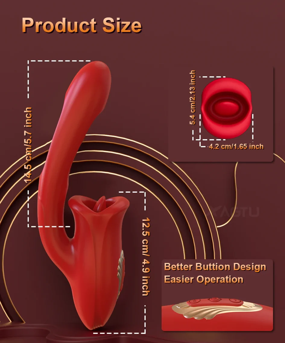 3-in-1 Tongue Licking Vibrator