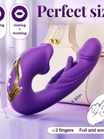 Purple Tongue Licking Vibrator with Flapping, Vibration & Sucking Modes