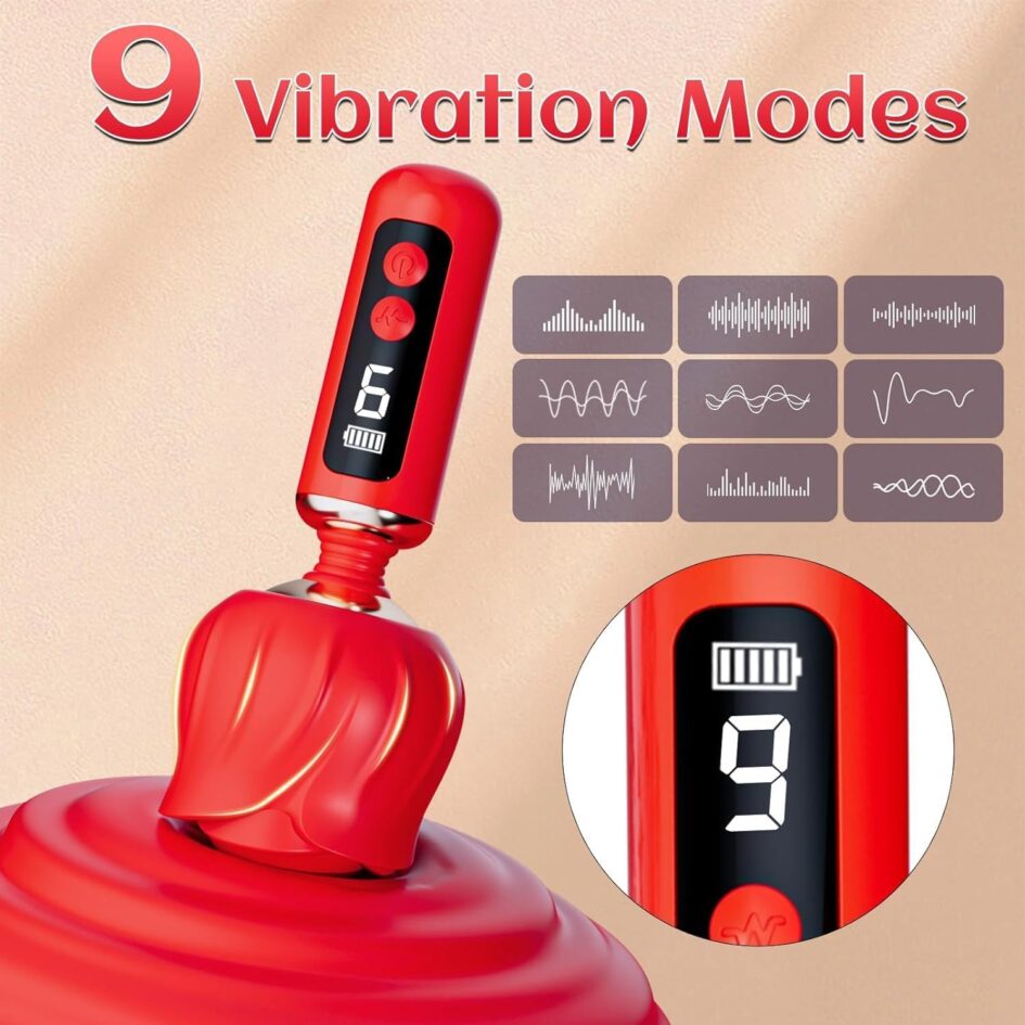 Red Rose Wand Vibrator 2