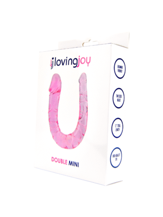 loving joy double mini dildo pink pkg 2