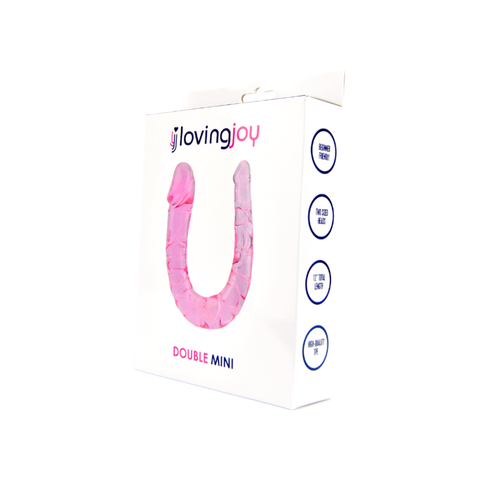 loving joy double mini dildo pink pkg 2