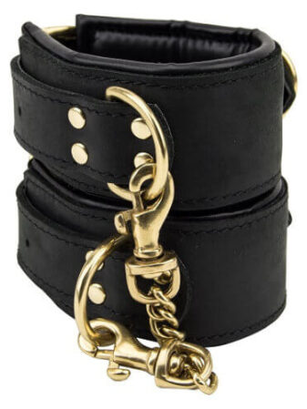 n10781 bound noir nubuck leather slim wrist cuffs 1