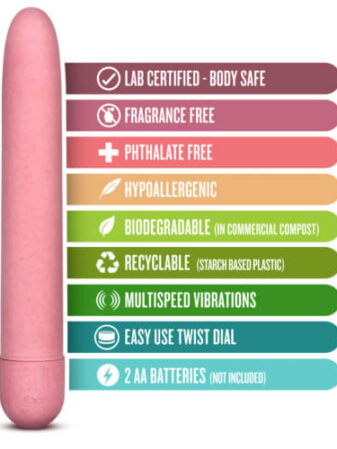n10844 gaia biodegrable eco vibrator pink 5