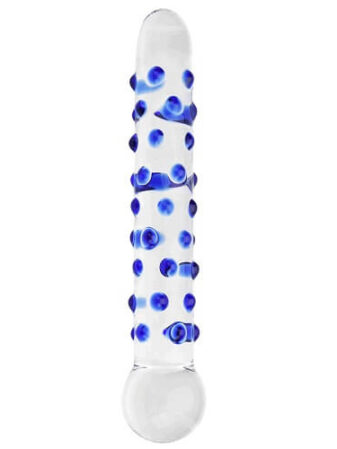 n11034 spectrum nubby textured glass dildo 1