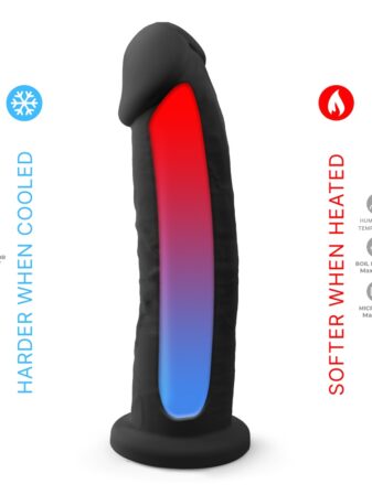 n11121 9 inch realistic girthy silicone dual density dildo with suction cup black 4