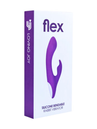 n11135 loving joy flex silicone bendable rabbit vibrator pkg 2