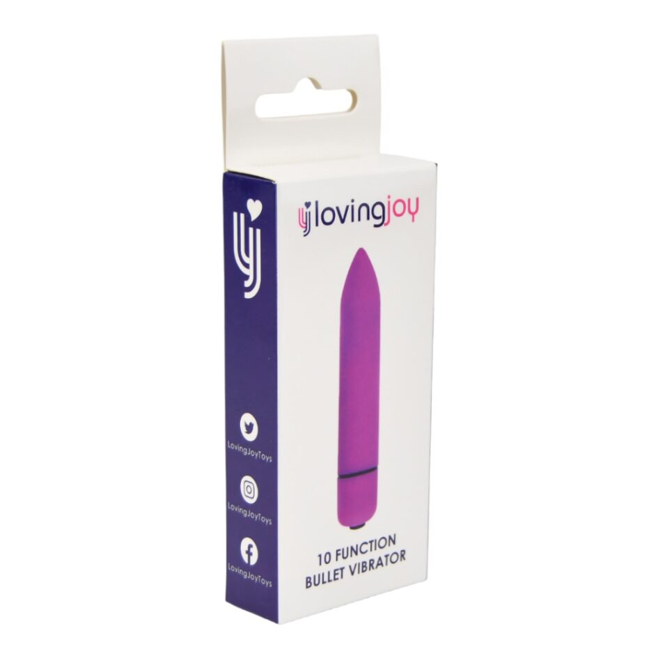 n11410 loving joy 10 function purple bullet vibrator pkg 2