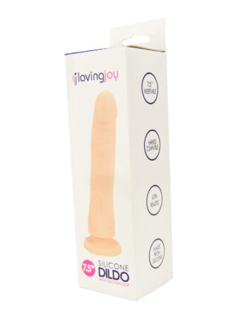 n11414 loving joy realistic silicone 7 5 inch strap on dildo pkg 2
