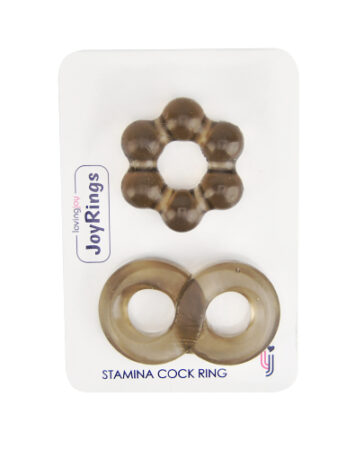 n11448 joyrings stamina cock ring set 2 pack pkg