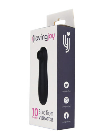 n11610 loving joy 10 function clitoral suction vibrator black pkg 2