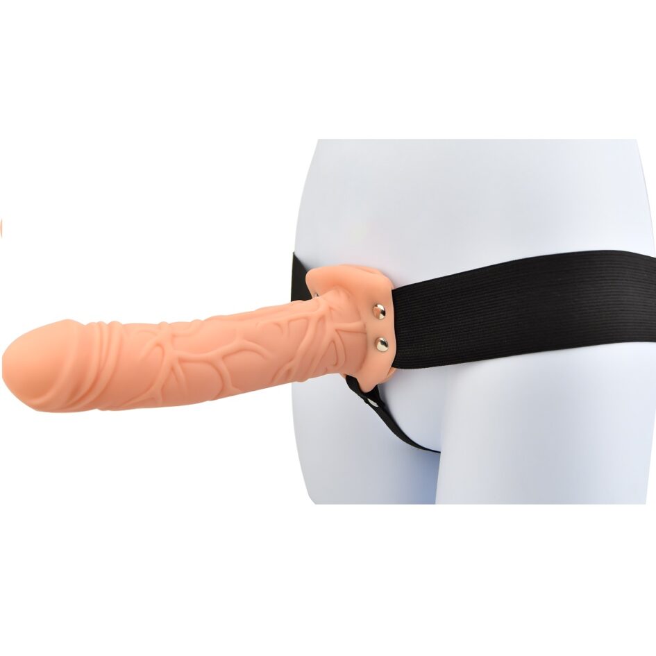 n11680 loving joy 8 inch hollow strap on vanilla 1