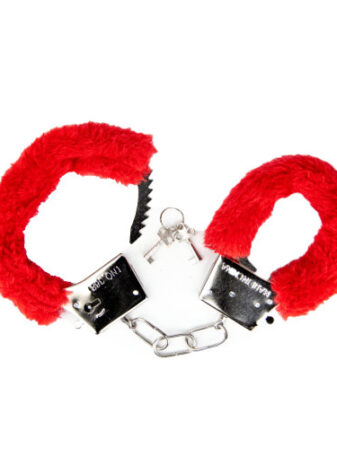 n11712 loving joy furry handcuffs red 2