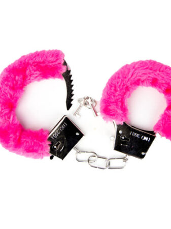 n11713 loving joy furry handcuffs pink 2