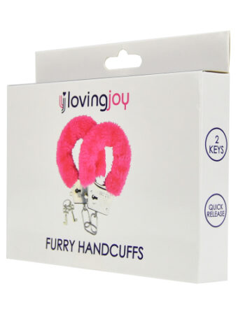 n11713 loving joy furry handcuffs pink 2 pkg
