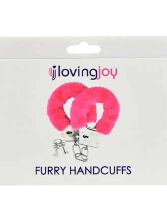 n11713 loving joy furry handcuffs pink pkg