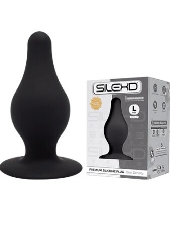 n11845 silexd dual density tapered silicone butt plug large 2