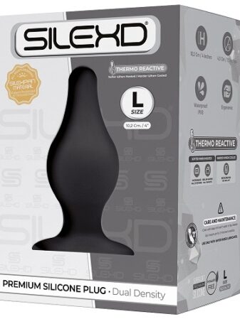 n11845 silexd dual density tapered silicone butt plug large 3