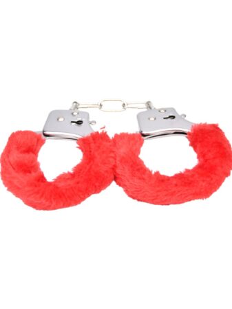 n11851 bound to play heavy duty furry handcuffs red 3