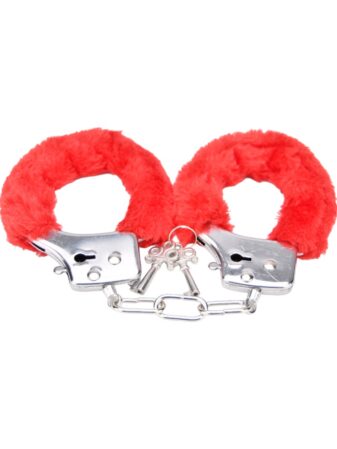 n11851 bound to play heavy duty furry handcuffs red 5