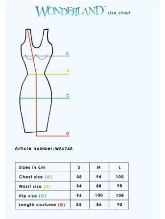 n11904 leg ave top gun costume size chart