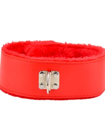n11935 bound to please furry collar with leash red 1