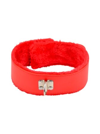 n11935 bound to please furry collar with leash red 2