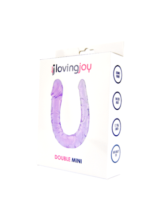 n11952 loving joy double mini dildo purple pkg 1