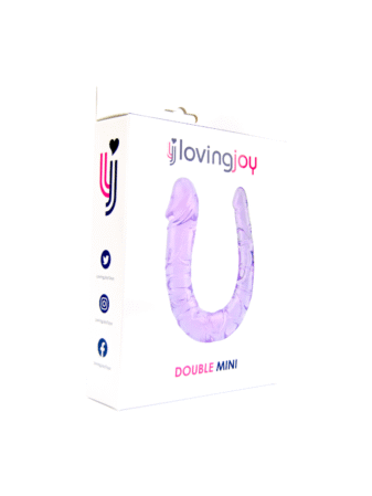 n11952 loving joy double mini dildo purple pkg 3