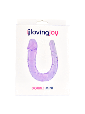 n11952 loving joy double mini dildo purple pkg