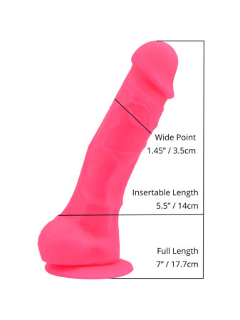 n12027 loving joy 7 inch realistic dildo with suction cup and balls pink size 1