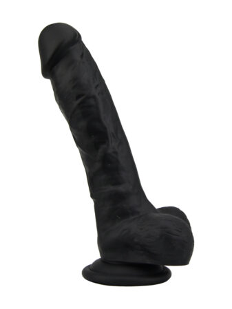 n12033 loving joy 8 inch realistic dildo with suction cup and balls black 2