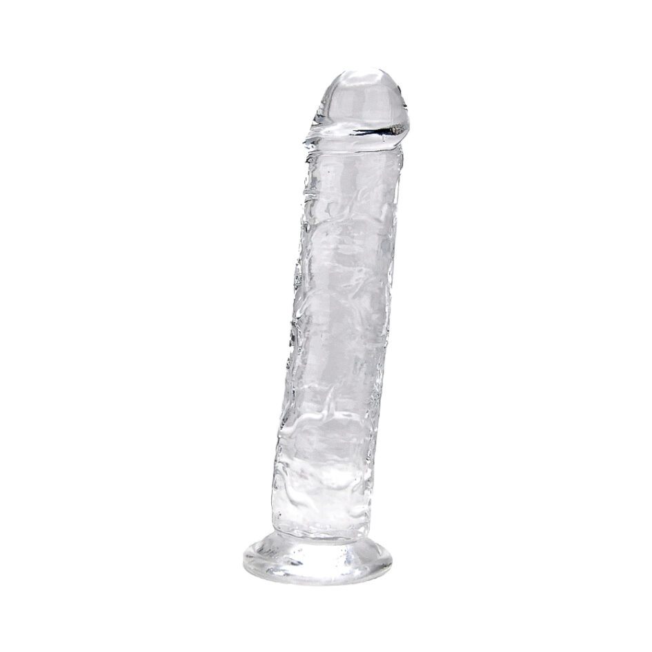 n12183 loving joy 7 5 inch suction cup dildo clear 2
