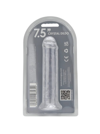 n12183 loving joy 7 5 inch suction cup dildo clear pkg bk hr
