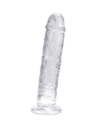 n12184 loving joy 8 5 inch suction cup dildo clear