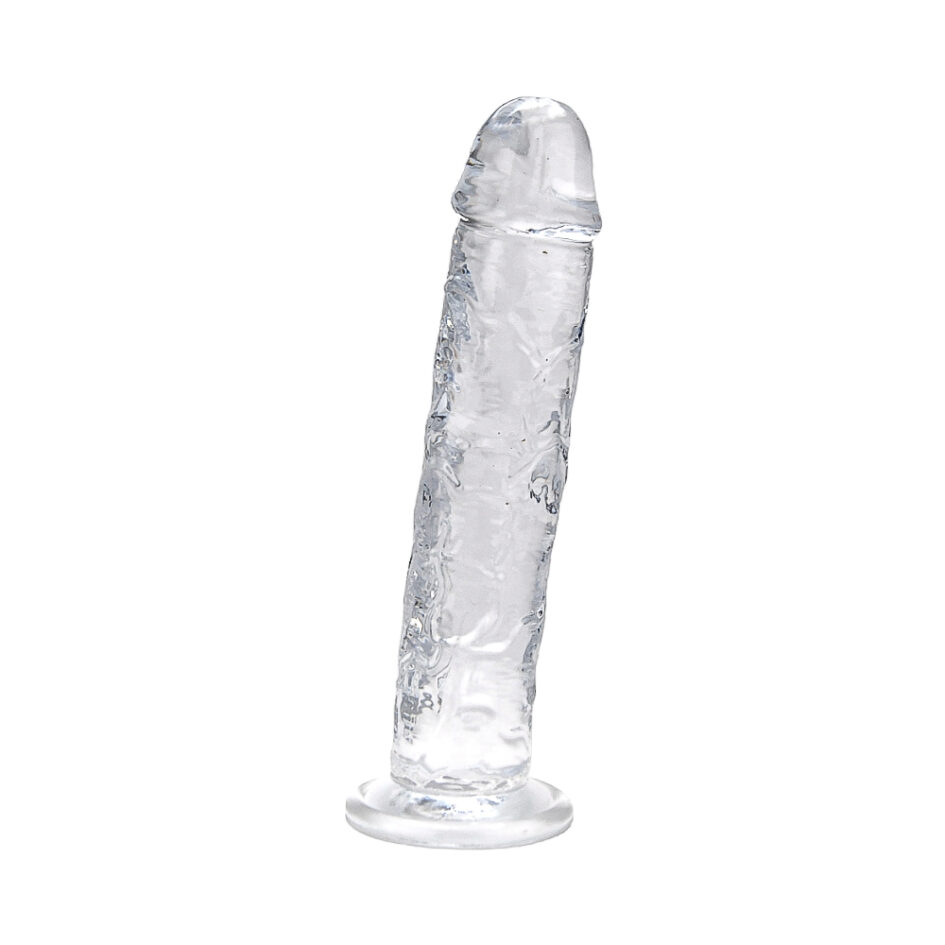 n12184 loving joy 8 5 inch suction cup dildo clear