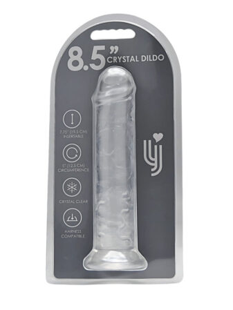n12184 loving joy 8 5 inch suction cup dildo clear new pkg