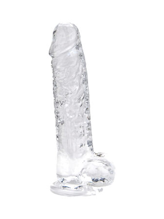 n12186 loving joy 7 inch dildo with balls clear