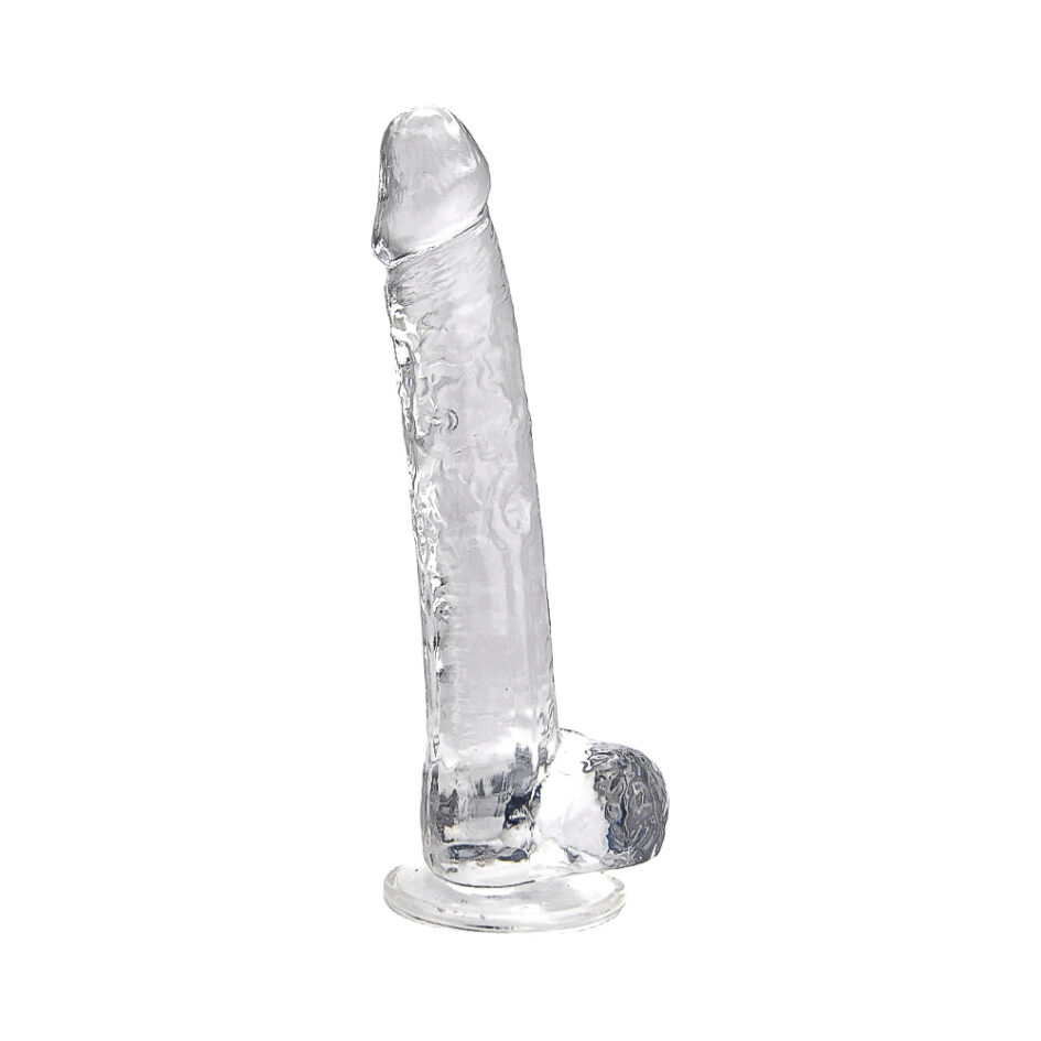 n12189 loving joy 11 inch dildo with balls clear 1