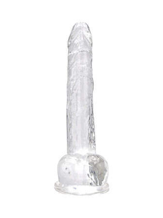 n12189 loving joy 11 inch dildo with balls clear