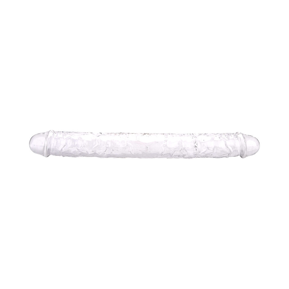 n12190 loving joy 15 inch double ended dildo clear 1
