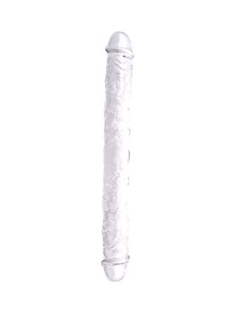 n12190 loving joy 15 inch double ended dildo clear 3