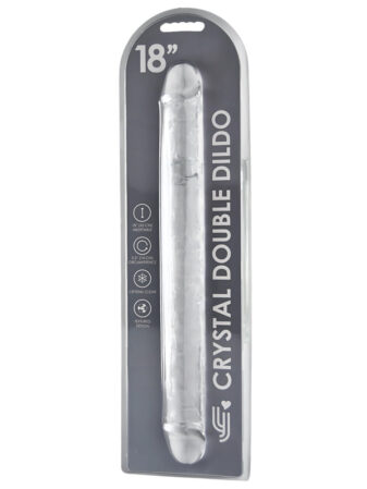n12191 loving joy 18 inch double ended dildo clear new pkg