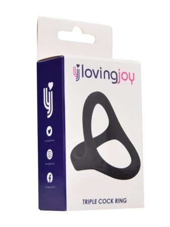 n12192 loving joy silicone triple cock ring pkg 1
