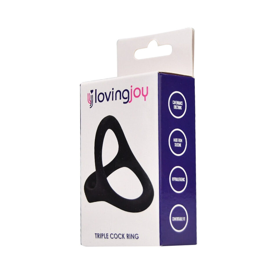n12192 loving joy silicone triple cock ring pkg 2
