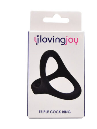 n12192 loving joy silicone triple cock ring pkg