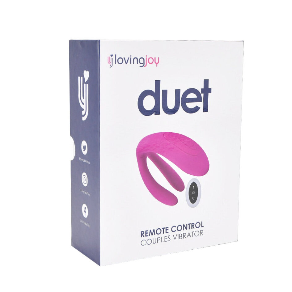 n12198 loving joy duet remote controlled couples vibrator pkg 1