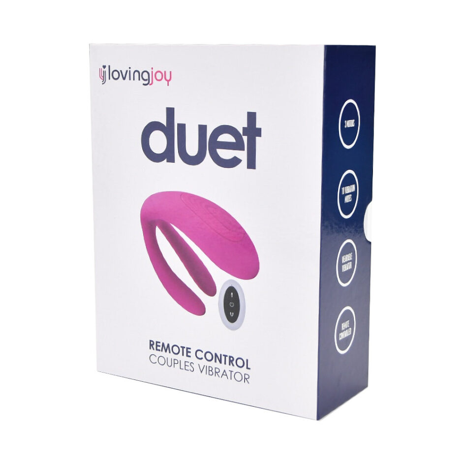 n12198 loving joy duet remote controlled couples vibrator pkg 2 1