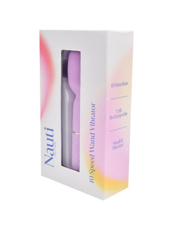 n12249 nauti petites 10 speed wand vibrator pkg 1