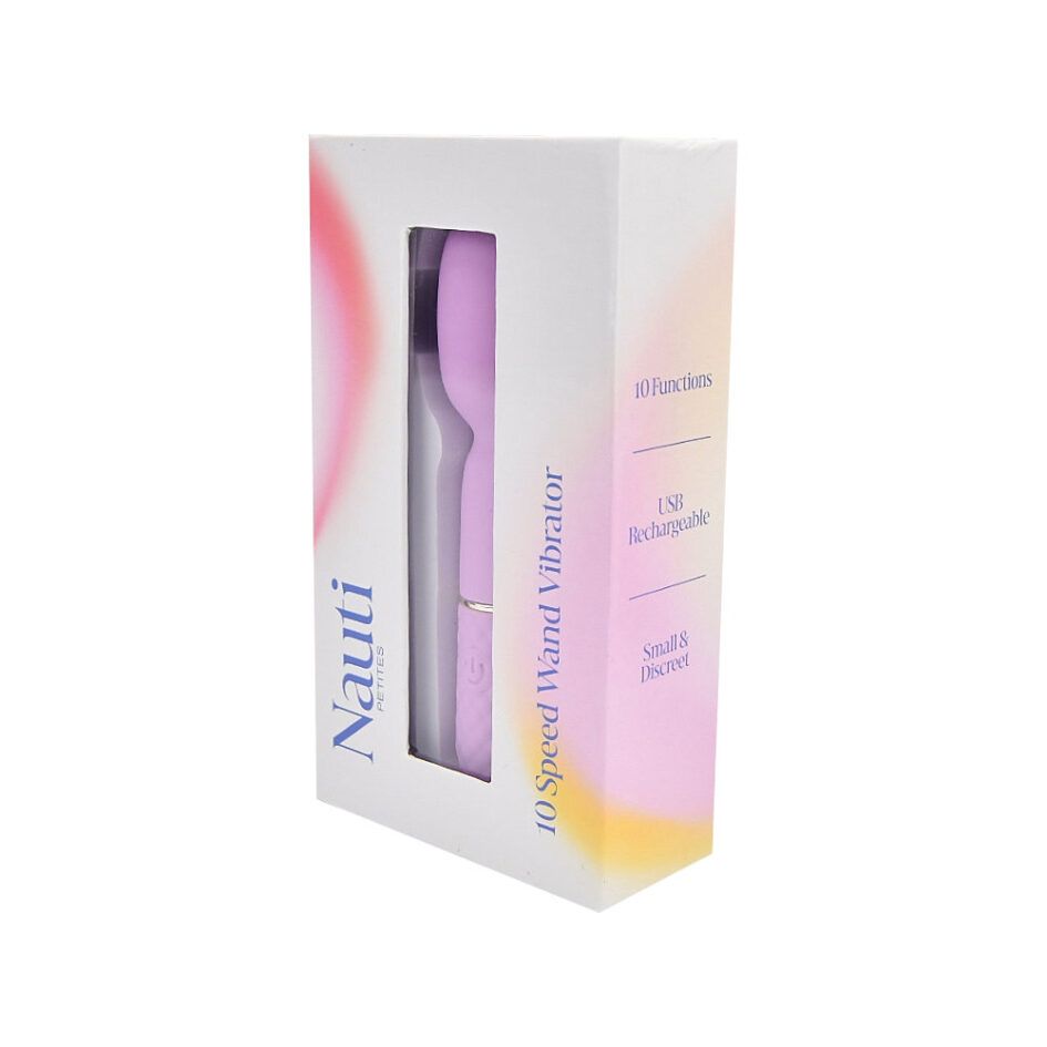 n12249 nauti petites 10 speed wand vibrator pkg 1