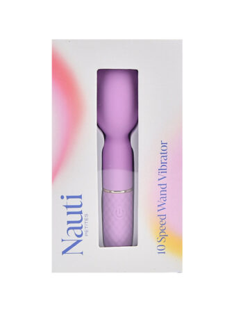 n12249 nauti petites 10 speed wand vibrator pkg